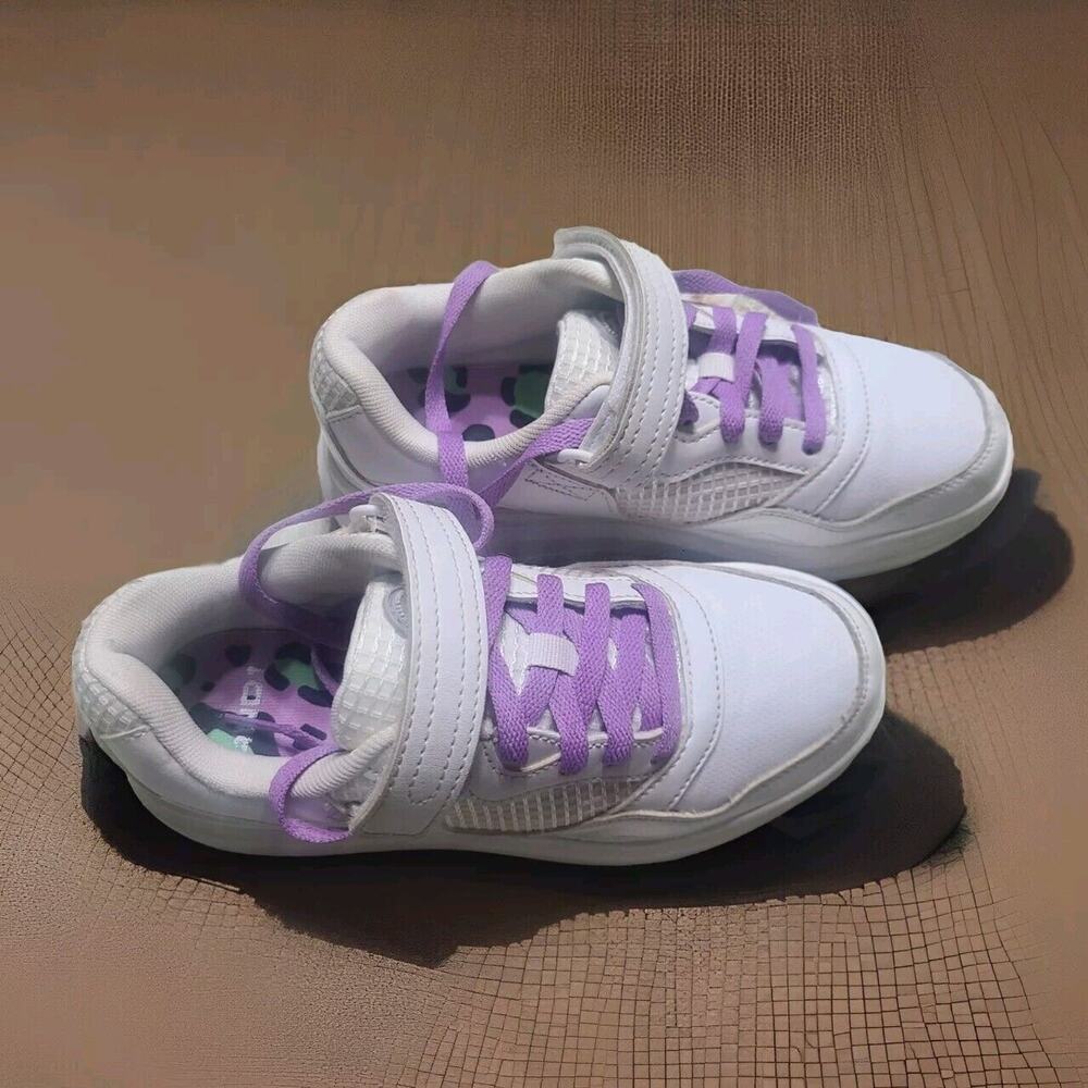 AND1 White Platform Court Mid Top Basketball Sneakers Big Girls' Sz. 4